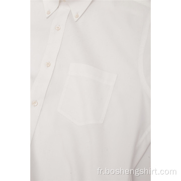 Chemise habillée blanche personnalisée pour hommes